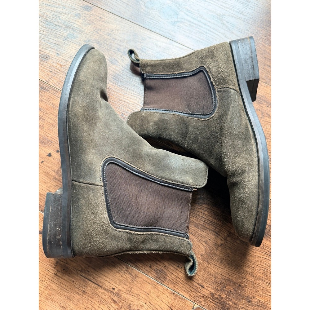 Thursday Boot Co Duchess Olive Suede Chelsea Boots Women